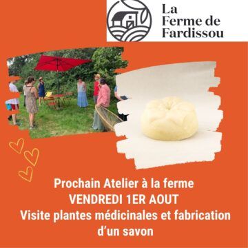 Prochain atelier à la ferme : vendredi 1er août
