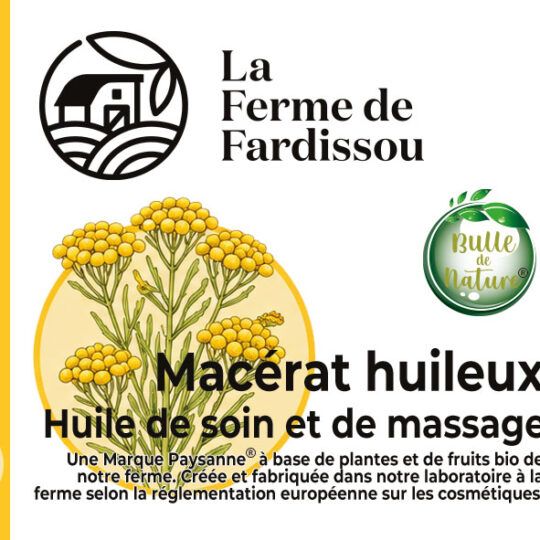 L'huile de soin et de massage à l'Hélichryse italienne