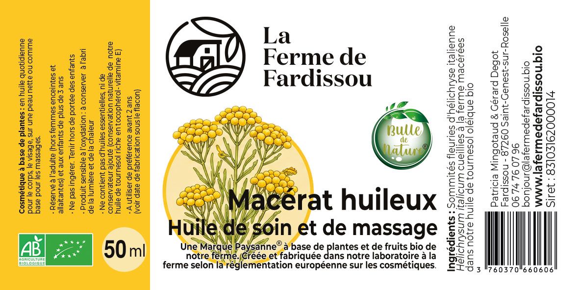HELICHRYSE HUILE SOLARISEE FERME DE FARDISSOU