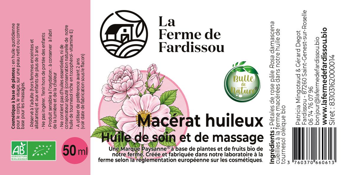 ROSE-PALE HUILE SOLARISEE FERME DE FARDISSOU