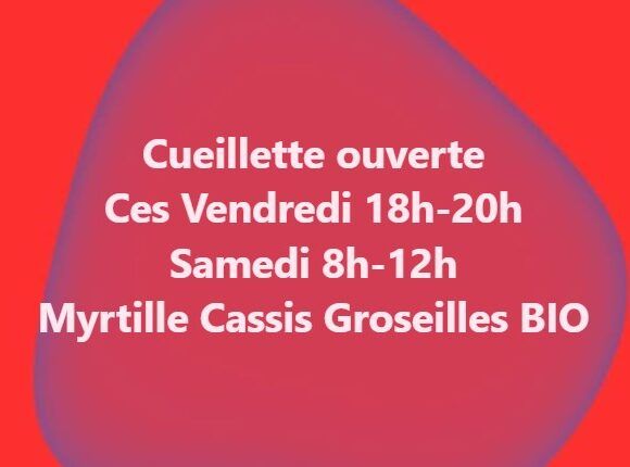 Les prochaines cueillettes