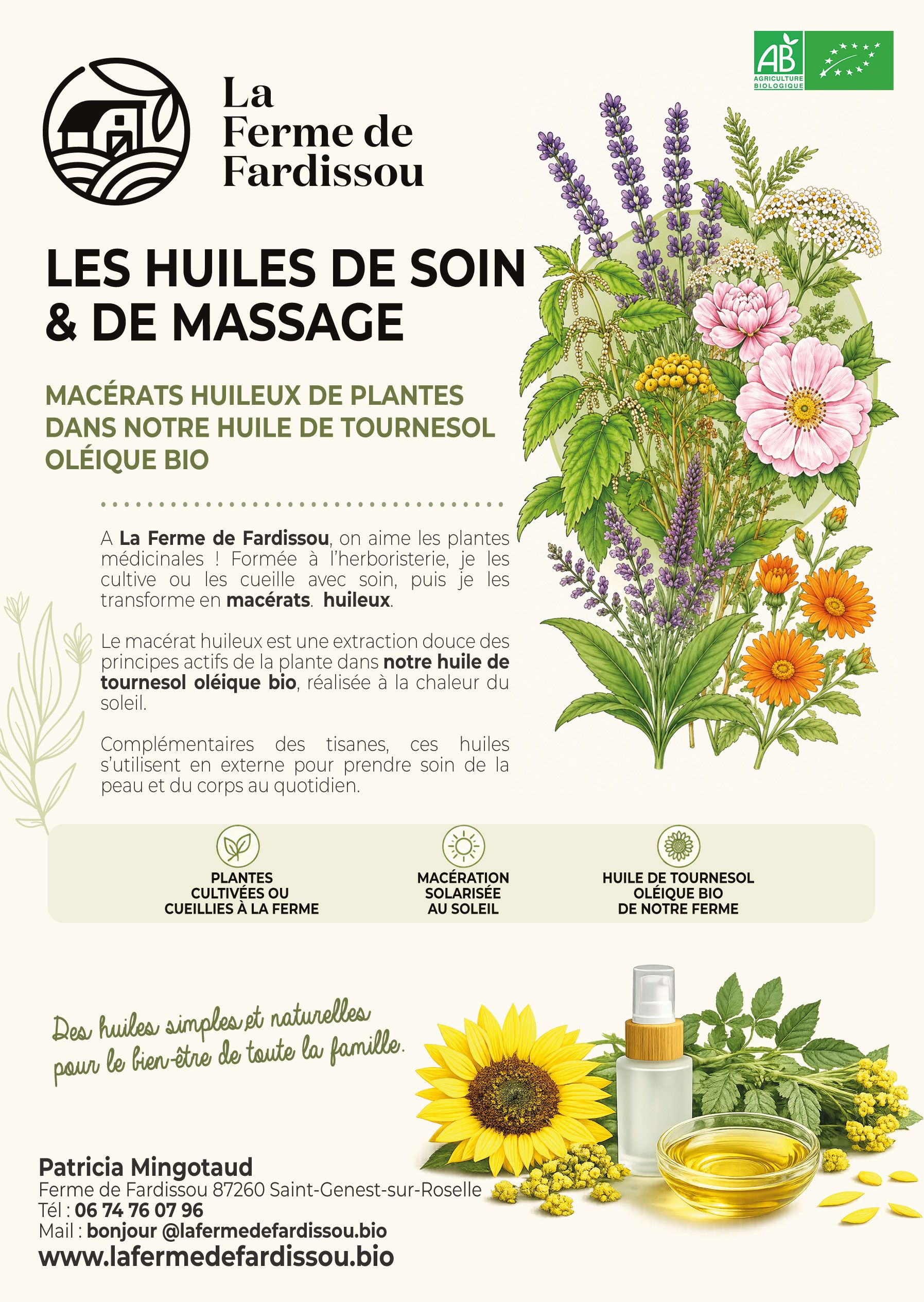 huiles-soin-massage ferme de fardissou